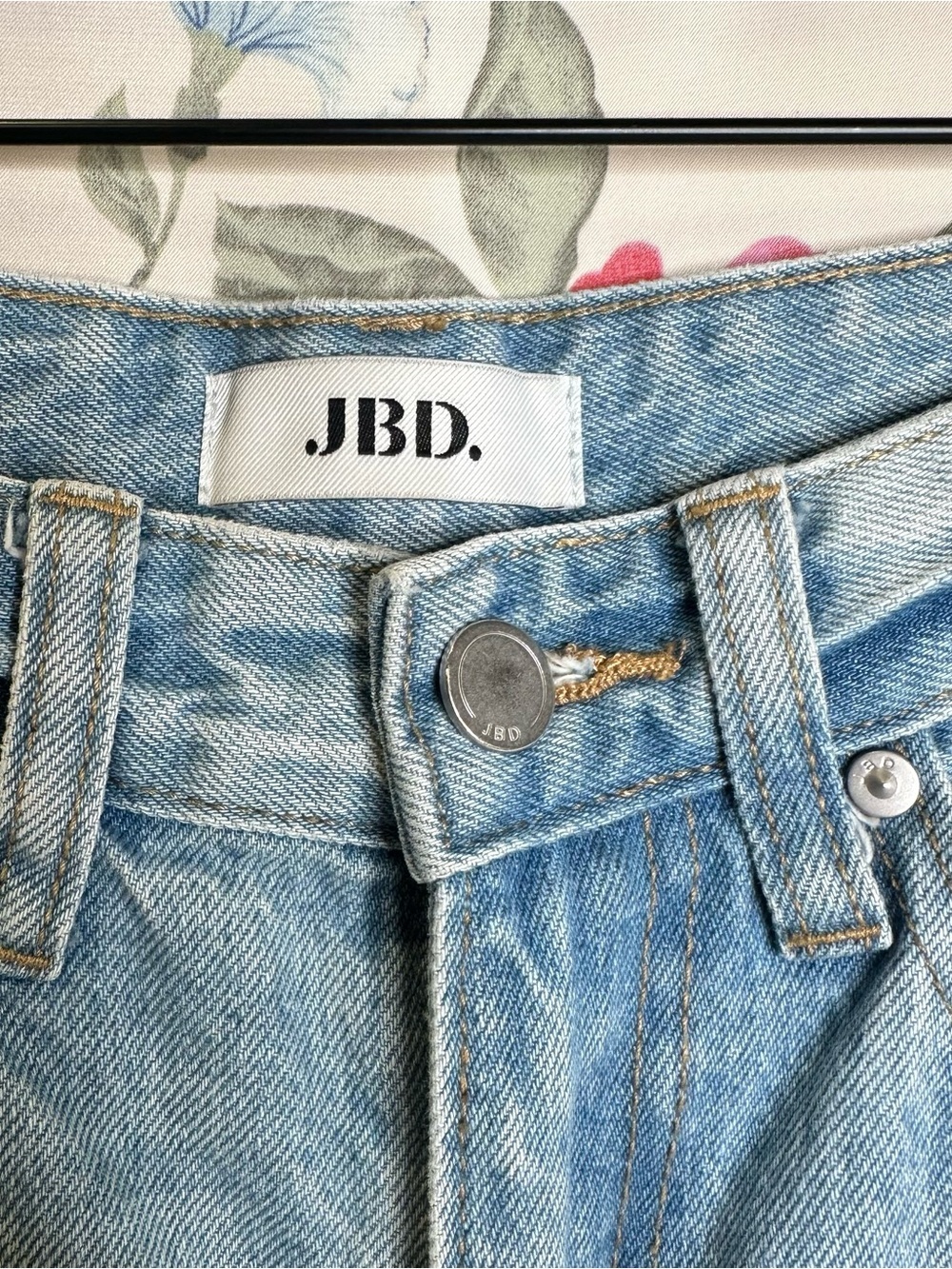 JBD | Just Black Denim | Women's Light Blue Distressed Straight-Leg Jeans | 25 - Picture 3 of 6